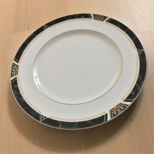 Noritake 4141 Philippines Kipling Green Gold Blue Plate